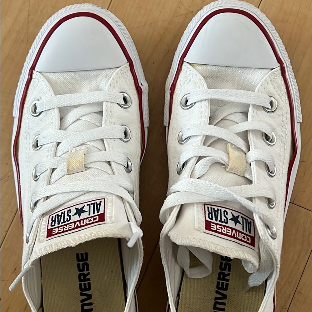 Converse White Canvas Low-Top Sneakers size 6 - Picture 9 of 16